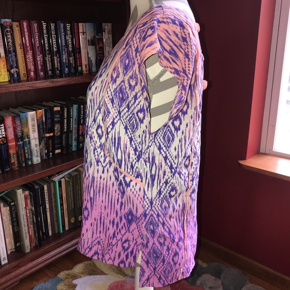 American Eagle Ombre Aztec Blouse Size Medium - Picture 4 of 7